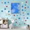 90 Pcs 4th of July Foam Stickers Red White Blue Glitter Sticker